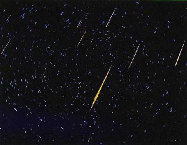 First recorded meteor shower