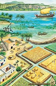 LA LLEGADA   DE LA  AGRICULTURA A EGIPTO