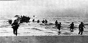 Allied troops land on the beaches of Salerno