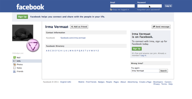 Facebook (Irma Vermaat)