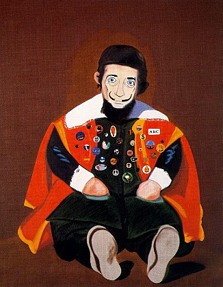 Retrato del enano Sebastián de Morra, juglar de corte nacido en Figueras en la primera mitad del siglo XX. - Eduardo Arroyo