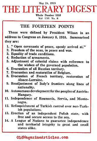The creation of the Fourteen points