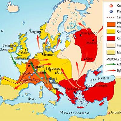 Timeline: Imperio Romano hasta la Europa Medieval.