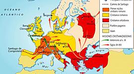Timeline: Imperio Romano hasta la Europa Medieval.