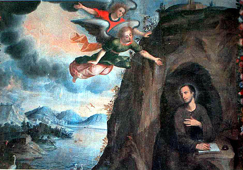 Ignacio de Loyola cuelga su vestidura militar