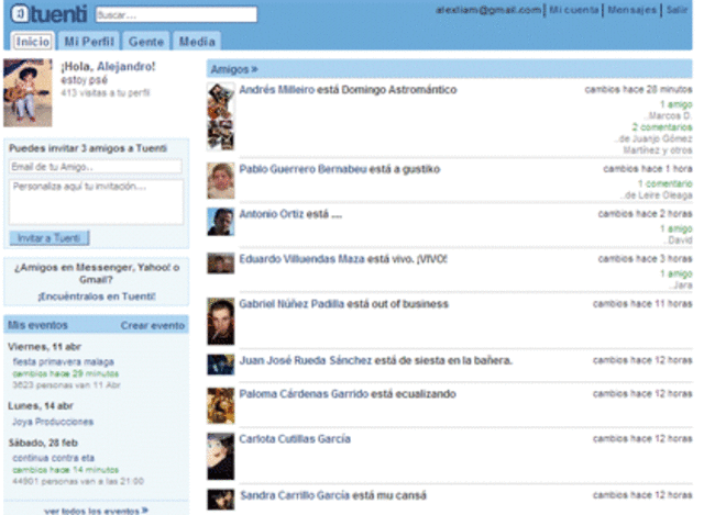 Tuenti y otras redes sociales