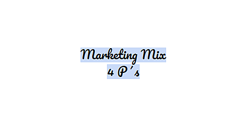 Marketing Mix.