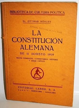 Aprobación de una nueva Constitución (Alemania,1919)