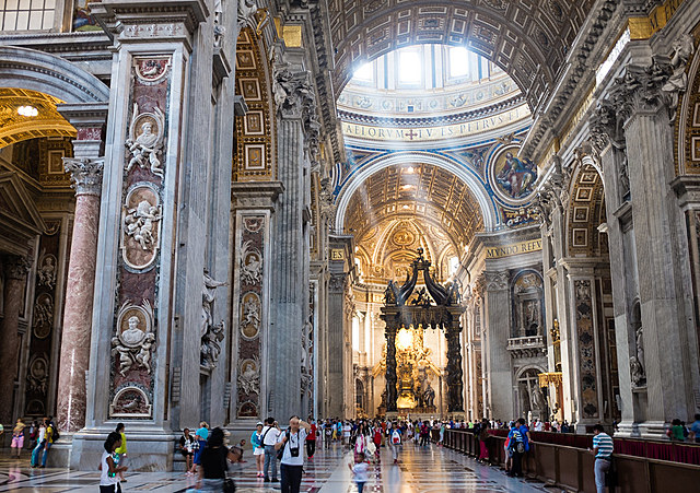 S'acaba l'interior de la basílica a càrrec de Bernini