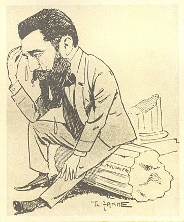 Caricaturas de Herzl y La Creacion Del Tercer Congreso Sionista.
