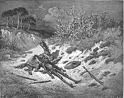 Don quijote tiene una batalla y sale derrotado