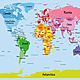 Kids big text map of the world am01189