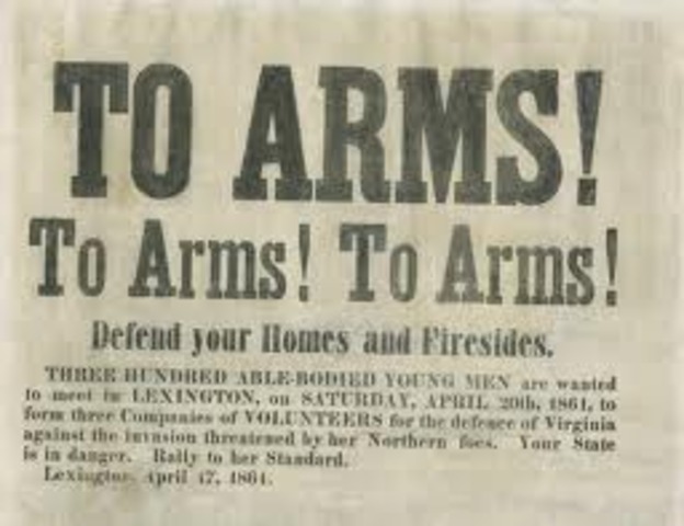 Lincoln Calls For 75,000 Volunteers to Serve in Union Army