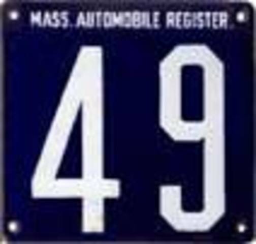 First license plate issued