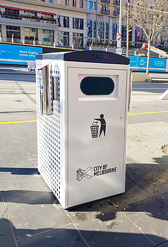Replacing Melbourne City's Inner City Rubbish Bins with Smart Bins. The purpose of this project is to replace current waste systems with more innovative, effective and efficient rubbish bins.