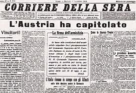 Armistizio fra Austria e  Italia