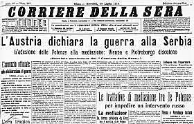 Dichiarazione di guerra alla Serbia