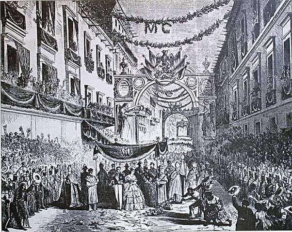 Entrada de Carlota y Maximiliano a la Ciudad de México