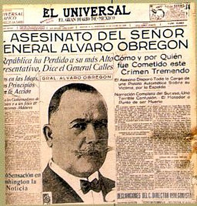 Asesinato del general Álvaro Obregón