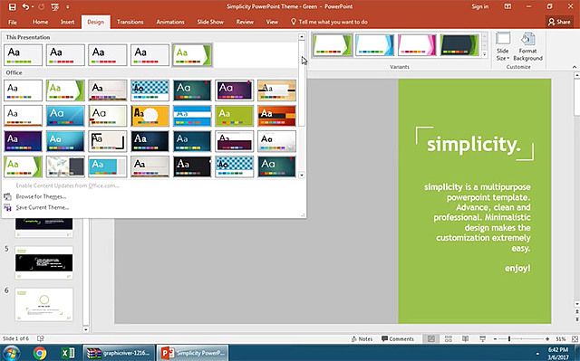 Creating a non-linear presentation