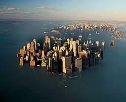 Ice storms and cities are flooded.