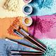 Colored powders and brush 1749452