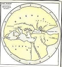 Mapa Anaximandro 520 A.C. Grecia- Heródoto