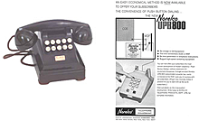 A telephone with dial buttons is created by the companies