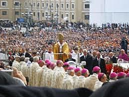 he was canonized by Pope John Paul II in St Peter's Square.