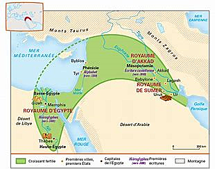 La région du croissant fertile. (document 5)