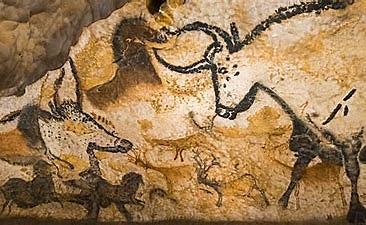 peinture artistique dans la grotte de lasceaux