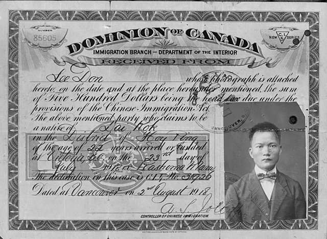 Chinese Head Tax in Canada