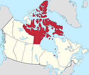 Nunavut becomes a Canadian territory.