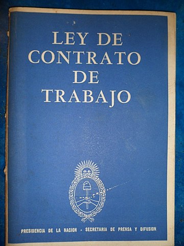 Ley 20.744. Contrato de trabajo