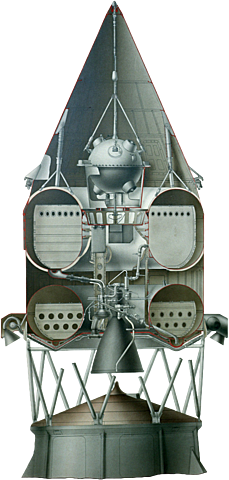 The launch of Luna 8K72, the first Vostok rocket