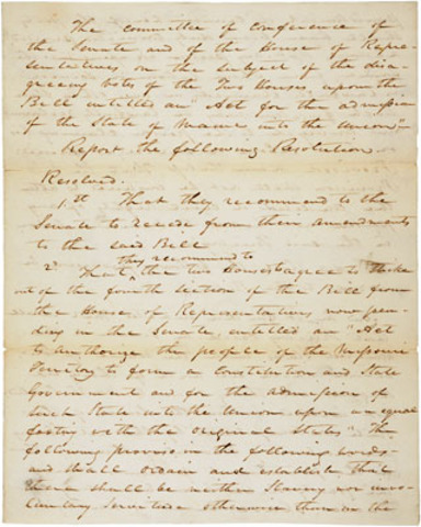 The  Missouri Compromise