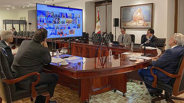 AMLO participa en reunión virtual de G20.