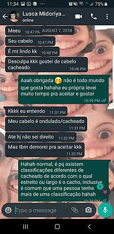 acho seu cabelo lindo