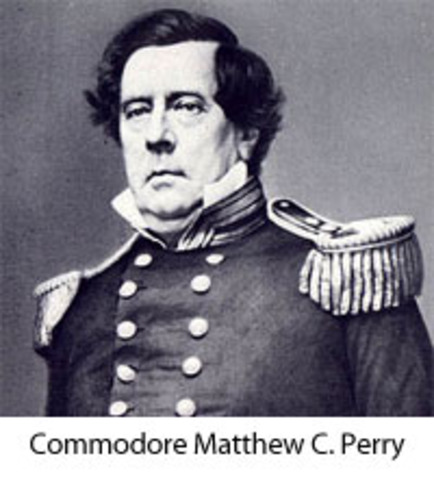 Commodore Perry and US Navy enter Uraga Bay
