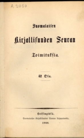 Fr. R. Kreutzwald "Eesti rahva ennemuistsed jutud"