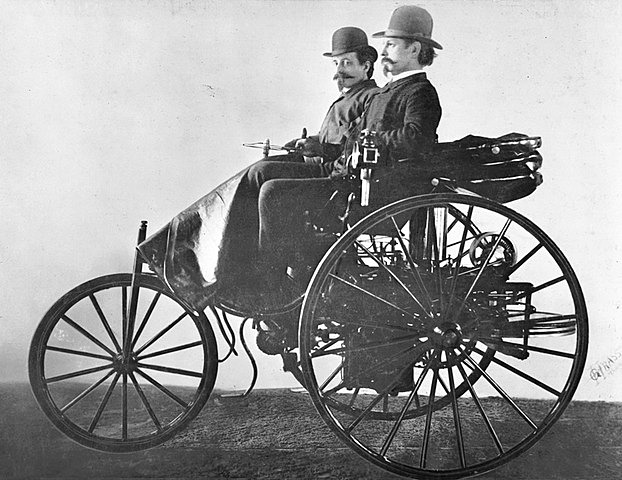 The first motor car was invented