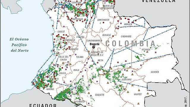 los dos movimientos  suversivos controlaban gran parte del territorio colombiano