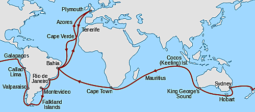 The Five Year Voyage Route