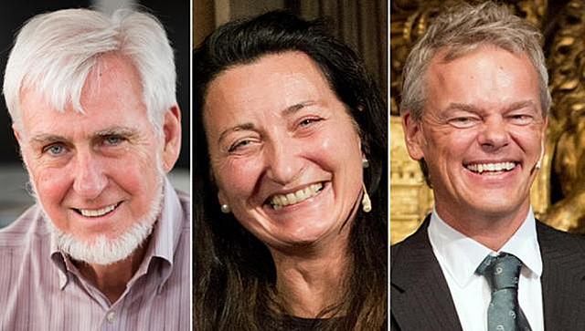 John O'Keefe, May Britt y Edvard Moser.