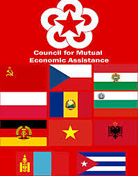 Los países comunistas crearon un organismo de cooperación económica llamado Consejo de Asistencia Económica Mutua (Comecon).