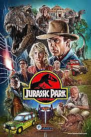 Jurassic park movie by Steven Spielberg.