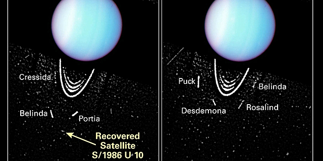 The discovery of Perdita, Uranus moon by Erich Karkoschka and Voyager 2