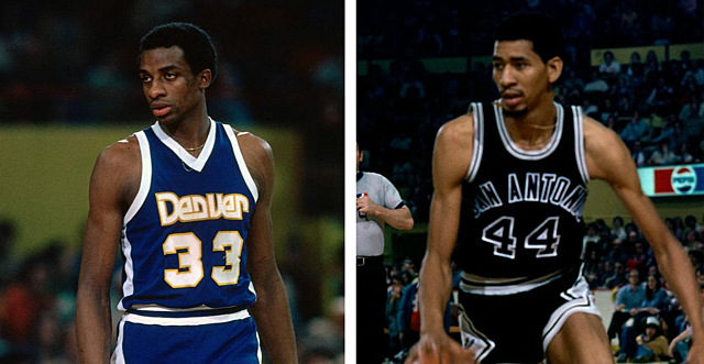 Stars George Gervin and  David Thompson Duel it out
