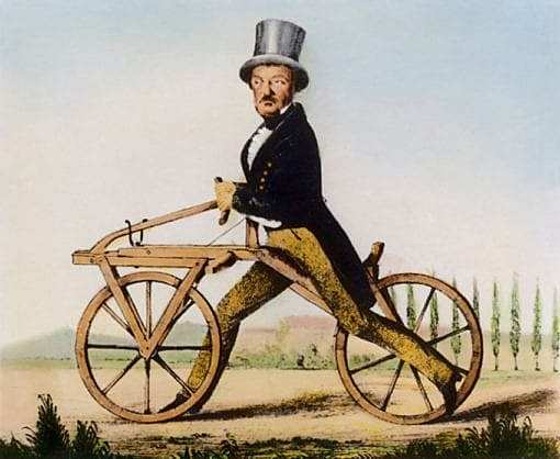 PRIMERA BICICLETA, AÑOS 1816-1820