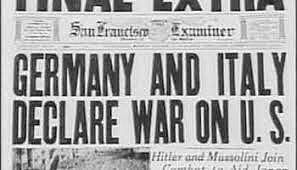 La Alemania nazi y sus socios del Eje le declaran la guerra a Estados Unidos.